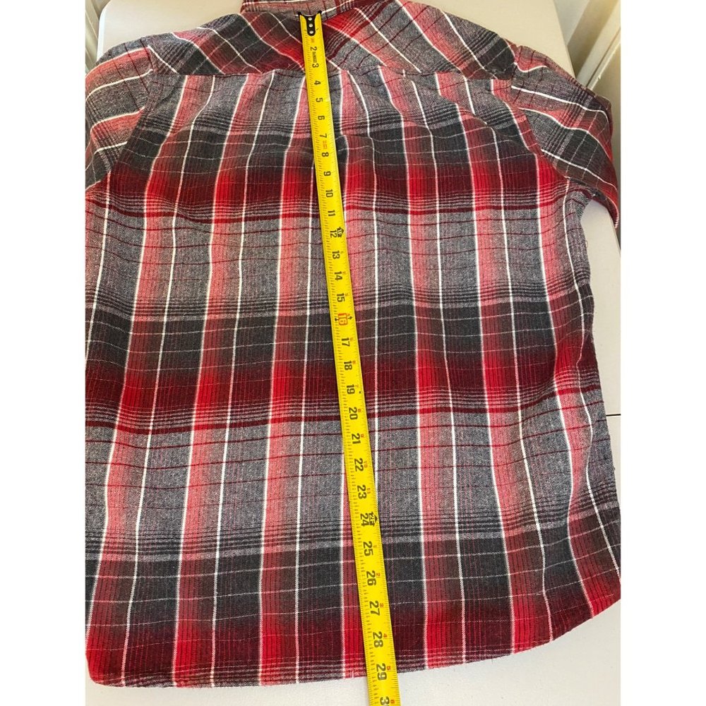 O'Neill Plaid Flannel Shirt Size L 90s Long Sleeve Grunge‎ Surf Skateboard Cali - Picture 16 of 16